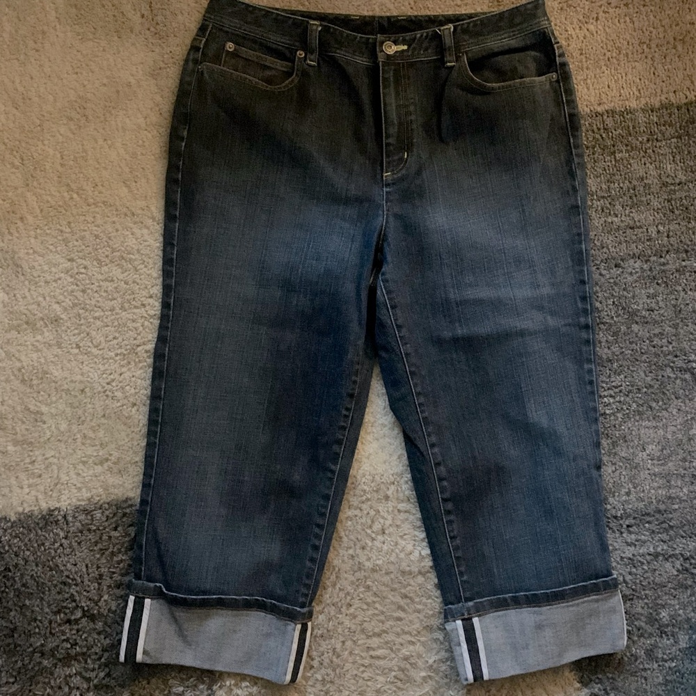 TALBOTS size 14 cropped denim jeans
